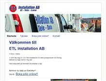 Tablet Screenshot of etlinstallation.se